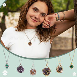 6 шт. 6 стиля 304 нержавеющая сталь кабельная цепь ожерелье изготовление&nbsp;NJEW-PH0001-34B