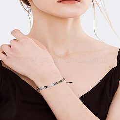 1 шт. плетеные браслеты из хлопкового шнура ручной работы в стиле бохо для женщин&nbsp;BJEW-LP0004-17