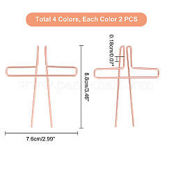 8 шт. 4-х цветные железные зажимы&nbsp;IFIN-GA0001-46