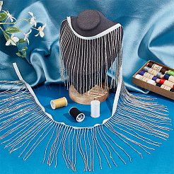 1 ярд пластиковой ленты с кисточками и бусинами&nbsp;DIY-OC0013-14B