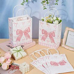 Бантик-печатные бумажные упаковочные пакеты с ручками ABAG-WH0071-002A