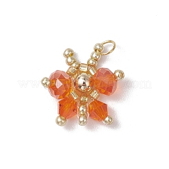 Подвески-бабочки из стеклянного бисера&nbsp;PALLOY-MZ00562