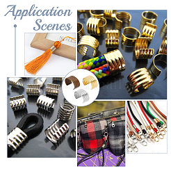 120 шт. 3-х цветные латунные складные обжимные наконечники KK-WR0001-06