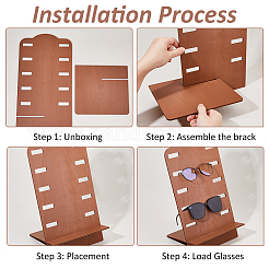 Изготовленная на заказ деревянная подставка для очков DIY-WH0888-023