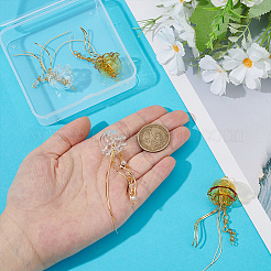 4 шт. подвески из латуни и стекла двух цветов&nbsp;PALLOY-GA00057