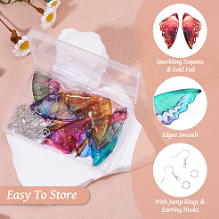 Набор для самостоятельного изготовления подвесных сережек-крыльев из прозрачной смолы&nbsp;DIY-TA0010-22