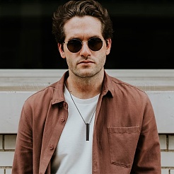 2 шт. 2 стиля из нержавеющей стали в стиле хип-хоп минималистский комплект ожерелья с подвеской в виде колонны JN1125A