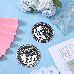 Плоские круглые алюминиевые автомобильные декоративные наклейки DIY-WH0504-30B