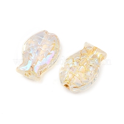 Гальванопокрытие и стеклянные бусины с золотым металлическим плетением&nbsp;EGLA-T029-01M