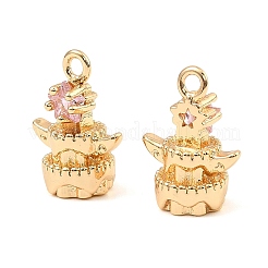 Латунные микро проложить кубического циркония подвески&nbsp;KK-C155-17G-02