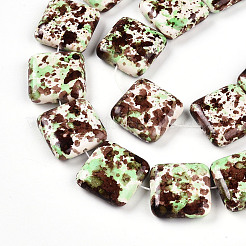 Синтетических нитей бирюзовые бусы&nbsp;TURQ-T004-09A-03