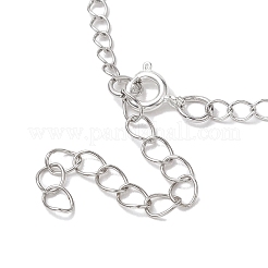 Ожерелье из стекла и сплава с подвеской в виде слова навсегда в моем сердце NJEW-JN04697-03