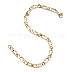 Ионное покрытие(ip) 304 нержавеющая сталь figaro цепочка браслеты BJEW-I274-03G