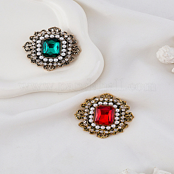 2 шт. 2-х цветные броши-булавки из сплава в стиле барокко со стразами&nbsp;JEWB-LP0001-09