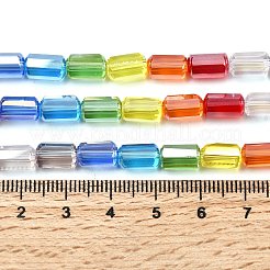 Гальванизированные прозрачные градиентные цветные стеклянные бусины&nbsp;GLAA-F131-02