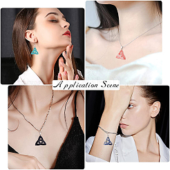 4шт 4 стиля подвески из натуральных и синтетических смешанных драгоценных камней G-SC0001-93