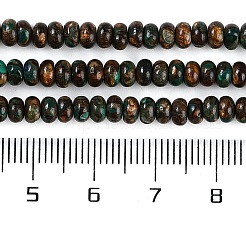 Собранные нити бусин из натурального малахита и бронзита G-A230-C02-01