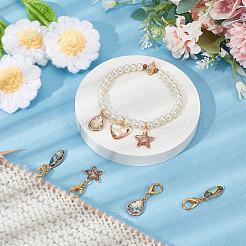 Маркеры петель для подвесок в форме звезды/конского глаза/каплевидной раковины с имитацией морского ушка HJEW-AB00396