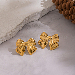 Серьги-гвоздики из нержавеющей стали 304 с бантом&nbsp;ON6549