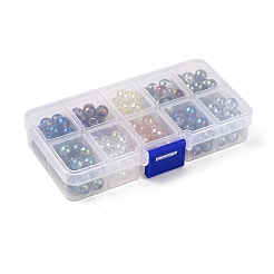 220шт 10 цвета гальванические стеклянные бусины&nbsp;EGLA-YW0003-26