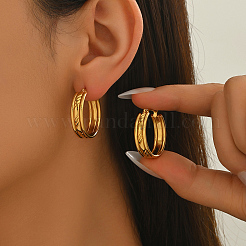 Минималистичные круглые серьги-кольца из нержавеющей стали 304 MS5537