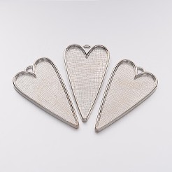 Тибетский стиль сплава сеттинги кабошон большой кулон X-TIBEP-LF11251Y-P-NR