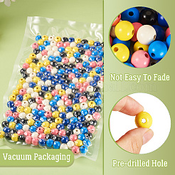 240шт 6 цвета натуральные деревянные бусины WOOD-TA0002-74B