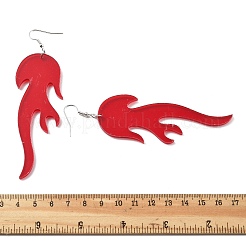 10 пара двухцветных акриловых сережек-подвесок EJEW-FI0002-33