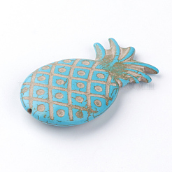 Синтетические бирюзовые бусины X-TURQ-Q101-04