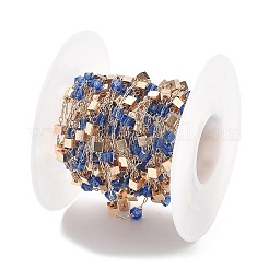 Цепочки из латунных и стеклянных бусин ручной работы CHC-L051-07KCG-01