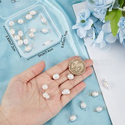 32 шт. 2 цвета натуральный культивированный пресноводный жемчуг бусины соединительные подвески&nbsp;FIND-BBC0002-55