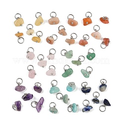40 шт. 8 стиля подвески из натурального розового кварца&nbsp;PALLOY-JF04211-01
