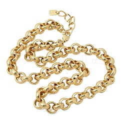 12-миллиметровые латунные цепочки-роло с текстурой&nbsp;NJEW-L013-08G