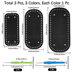 3 шт. 3 стиля вязание крючком сумки из искусственной кожи подкладка для формирования низа ногтя&nbsp;DIY-CL0002-15