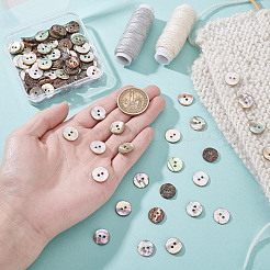 100 шт. пуговицы из натуральной ракушки пауа BUTT-GA0001-33