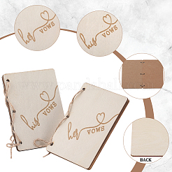 Творческие деревянные поздравительные открытки DIY-WH0349-171C