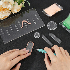 Путеводитель по серьгам-шармам из полимерной глины в форме снежинки и арки TOOL-BC0002-33