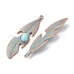 Сплав с синтетических бирюзовых подвесками&nbsp;FIND-B055-01H