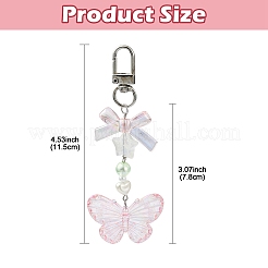 Бабочка бант акриловый кулон украшение&nbsp;HJEW-YW00034-01