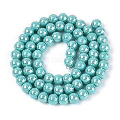 Гальванические непрозрачные стеклянные бусины&nbsp;GLAA-T032-P6mm-AB24