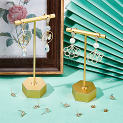 20 шт. фурнитура для сережек-гвоздиков из латуни с кубическим цирконием&nbsp;KK-BBC0010-86