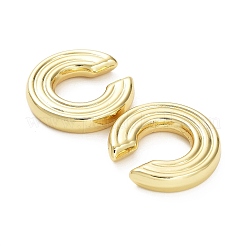 Стойка покрытие рифленый пончик латунная серьга-манжета EJEW-M226-03G