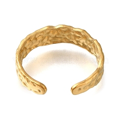 Текстурированное кольцо-манжета из нержавеющей стали 304 для женщин&nbsp;RJEW-F161-02G-16