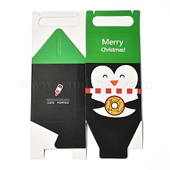 Рождественские тематические бумажные складные подарочные коробки&nbsp;CON-G011-01D