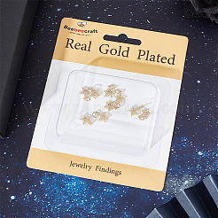 14шт латунные подвески из кубического циркония с микро-паве ZIRC-BBC0002-21