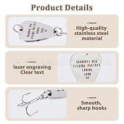 Рыболовный крючок из нержавеющей стали AJEW-DC0002-19