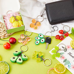 Брелки с подвесками из фруктовой смолы KEYC-AB00044