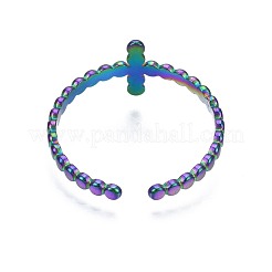 Вертикальное манжетное кольцо из нержавеющей стали 304&nbsp;RJEW-N038-057