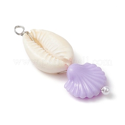 Подвески в форме натуральной ракушки каури и пластиковой ракушки PALLOY-JF03808