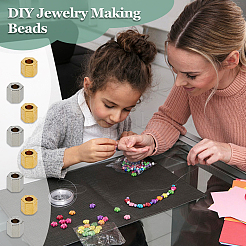 60 шт. 2-х цветные разделительные бусины из нержавеющей стали 304&nbsp;STAS-DC0015-06